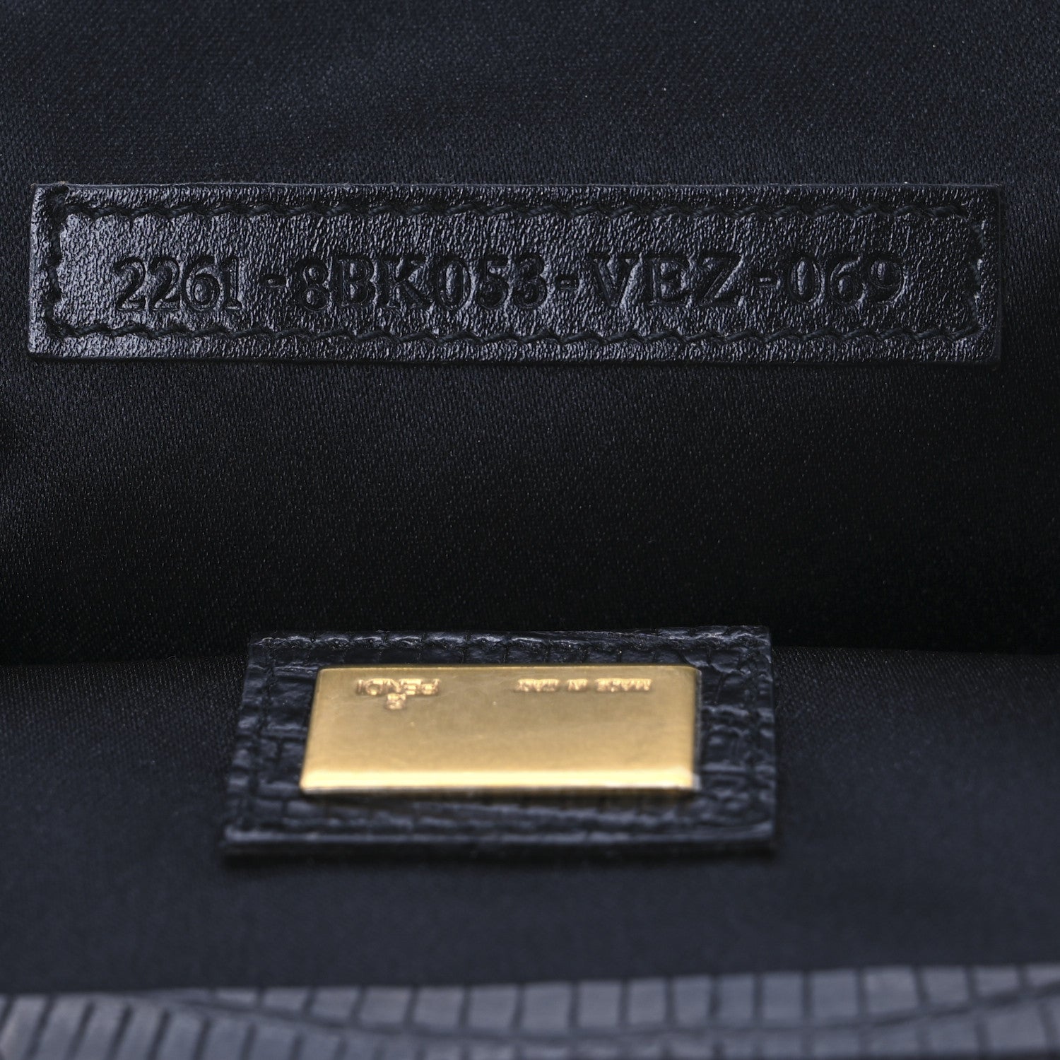 Fendi Velvet Mink Pequin Mini Frame Evening Bag Tan Black 7 of 10