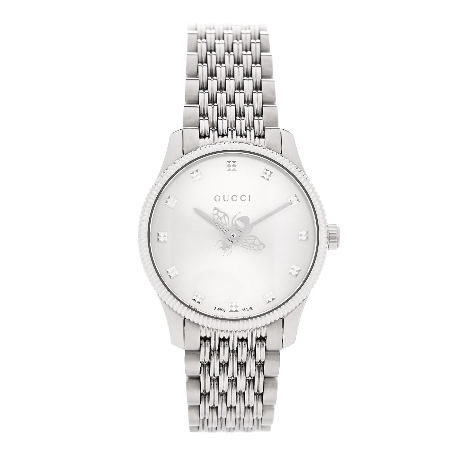Gucci Stainless Steel 29mm G-Timeless Bee Quartz Watch 1 of 5