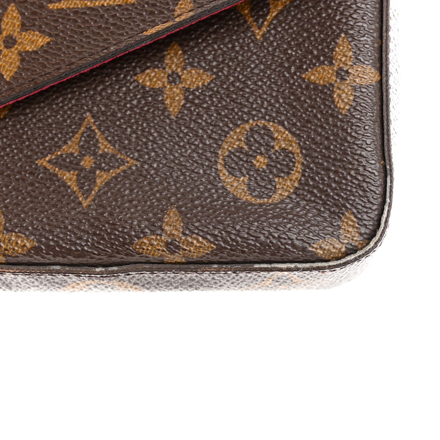 Monogram Pochette Felicie Chain Wallet Fuchsia