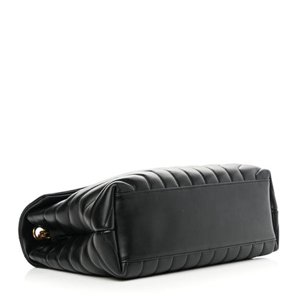 Saint Laurent Calfskin Y Quilted Monogram Medium Loulou Chain Satchel Black 4 of 11