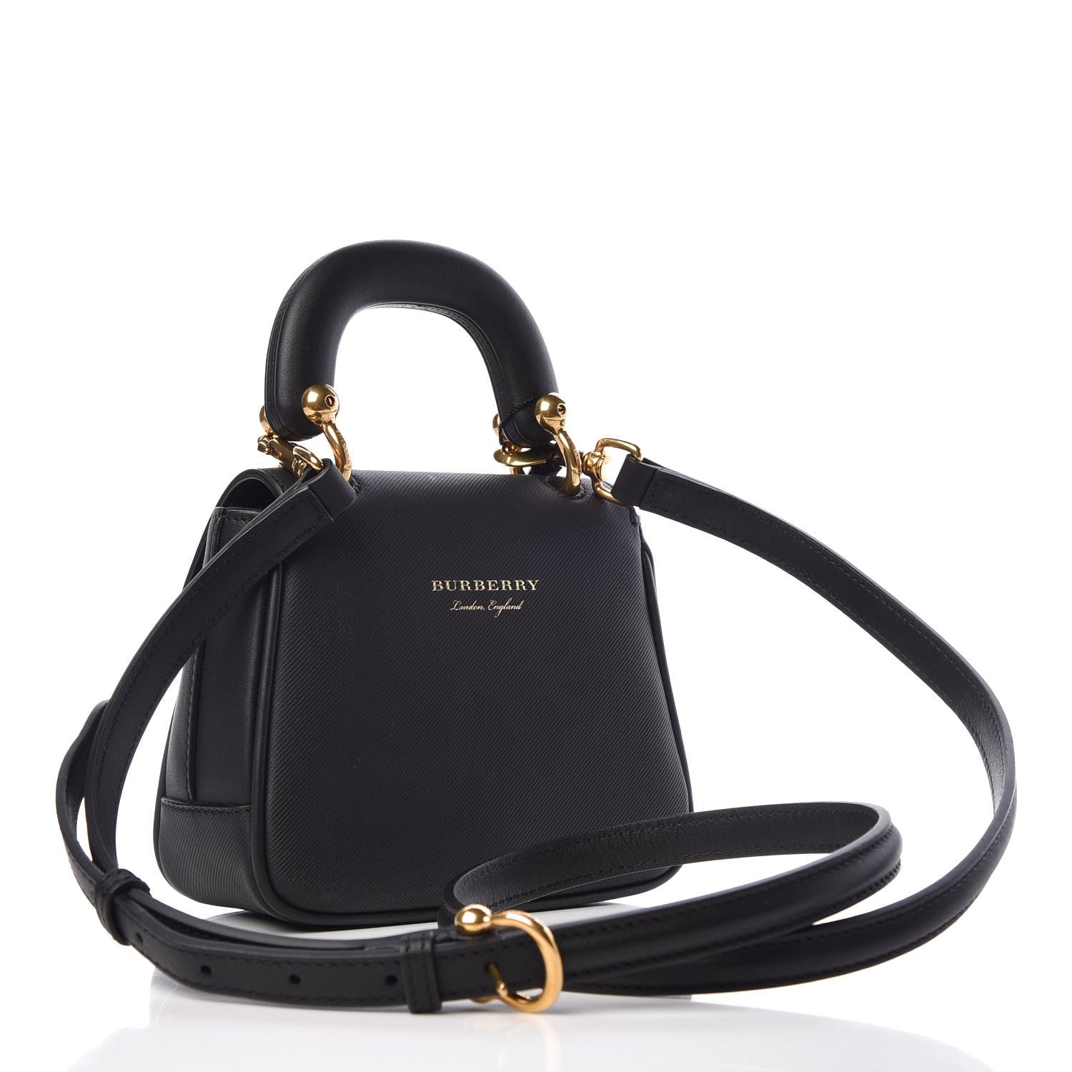 Burberry Trench Calfskin Mini DK88 Top Handle Bag Black 3 of 10