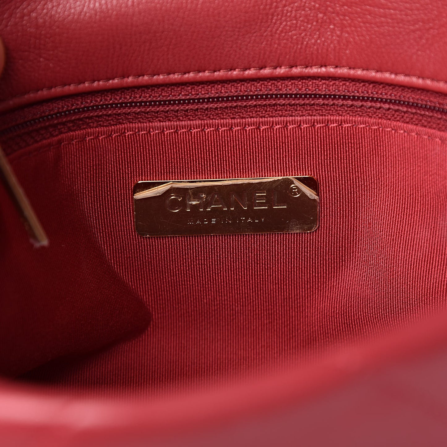 Lambskin Quilted Medium 19 Flap Dark Pink