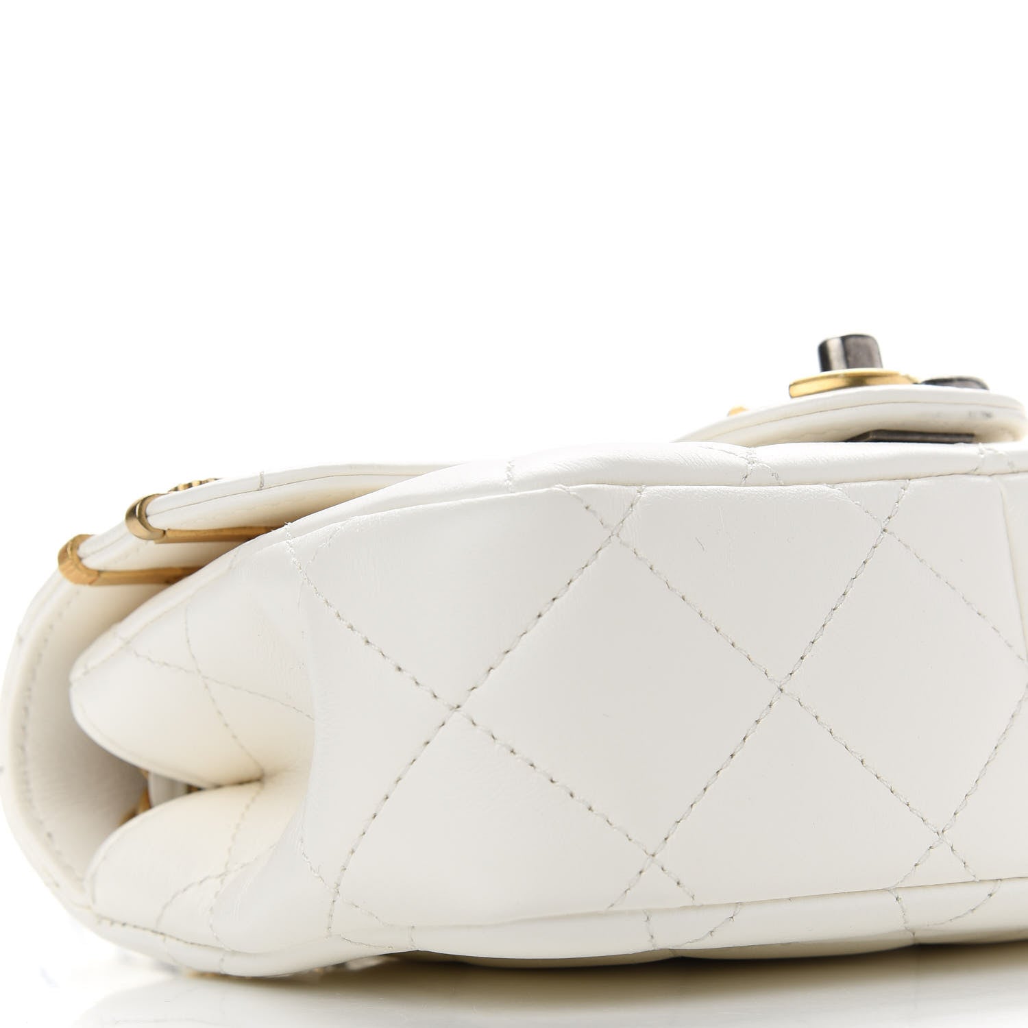 Chanel Lambskin Quilted Mini Coco Clips Flap White 8 of 10