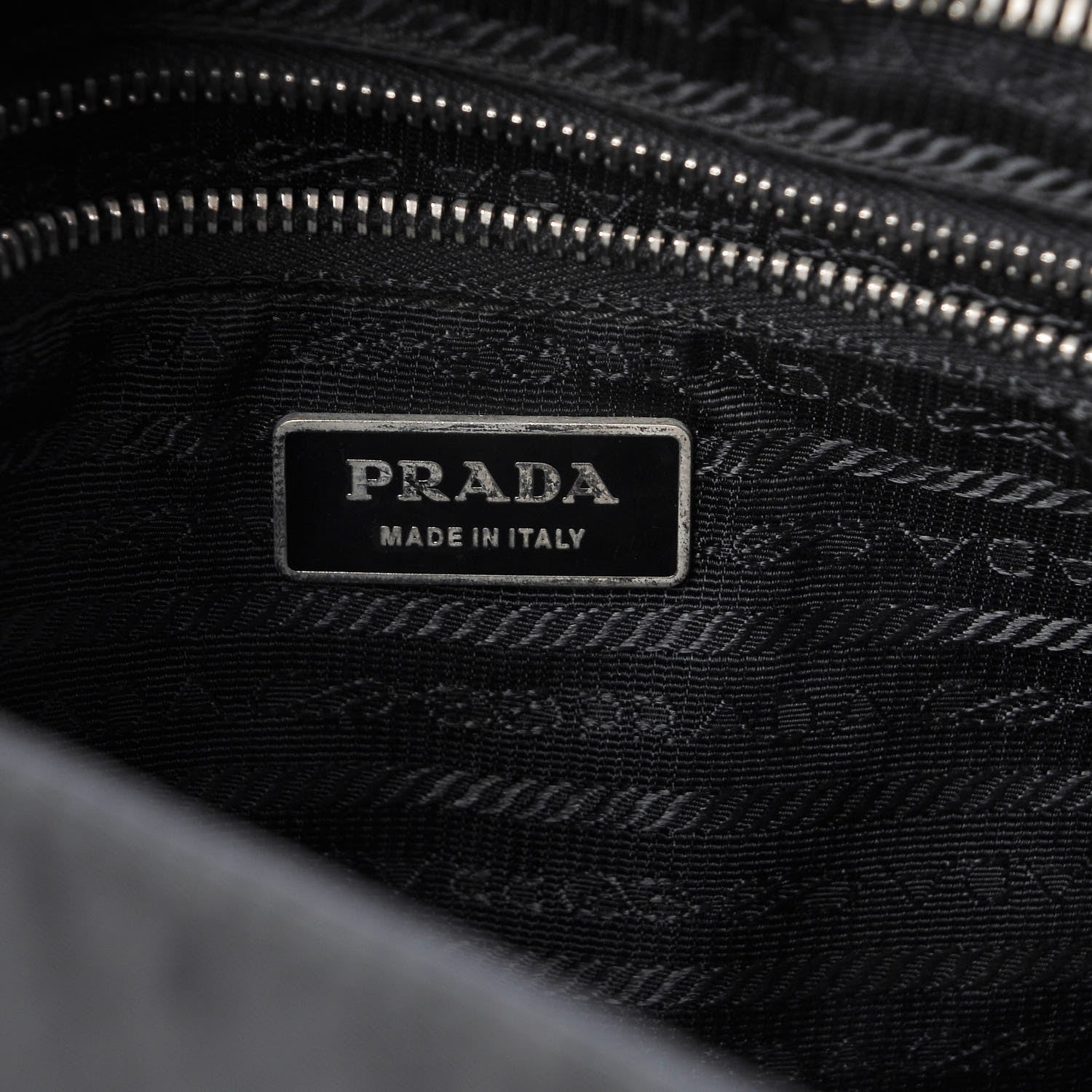 Prada Nylon Vela Front Pocket Messenger Bag Black 6 of 7