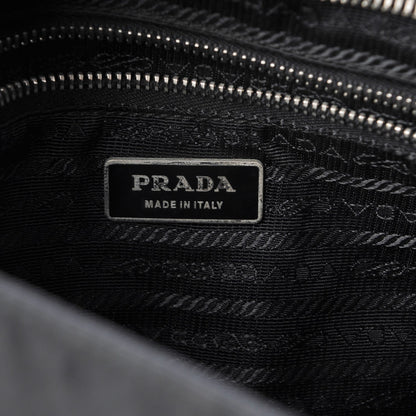 Prada Nylon Vela Front Pocket Messenger Bag Black 6 of 7