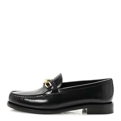 Louis Vuitton Glazed Calfskin Chess Flat Loafers 39 Black 1 of 9