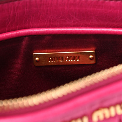 Miu Miu Nappa Matelasse Lux Wristlet Fuxia 6 of 8