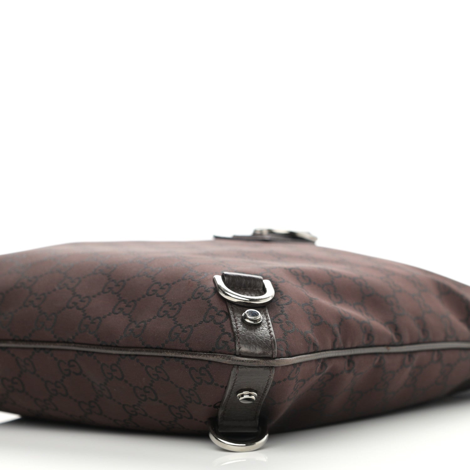 Gucci Nylon Monogram Abbey Messenger Bag Dark Brown 10 of 10