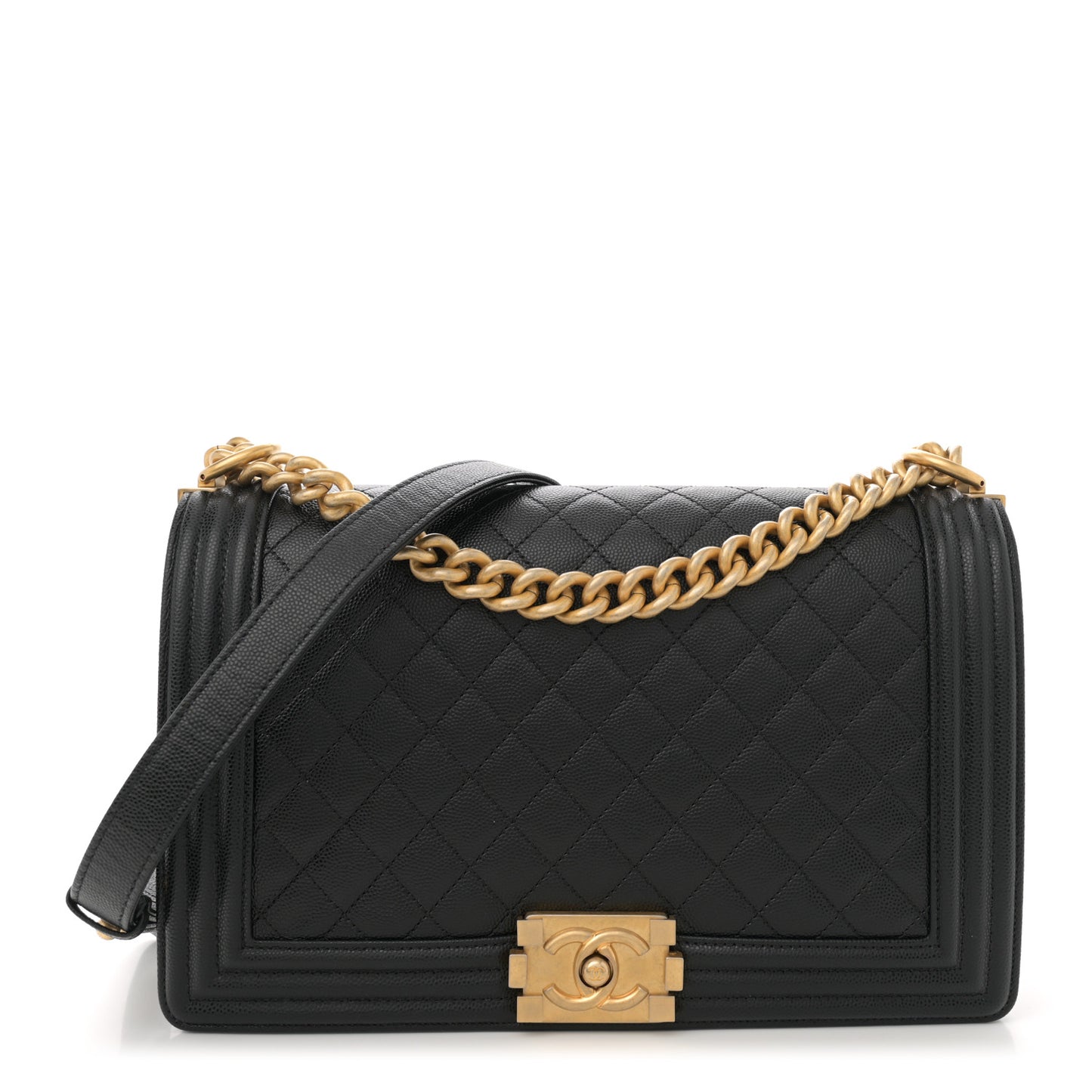 Caviar Quilted New Medium Boy Flap Black