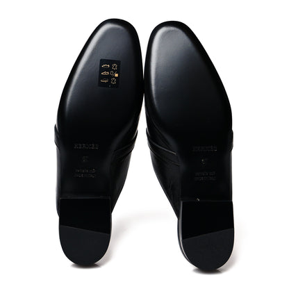 Hermes Goatskin Oz Mules 37 Black 5 of 8