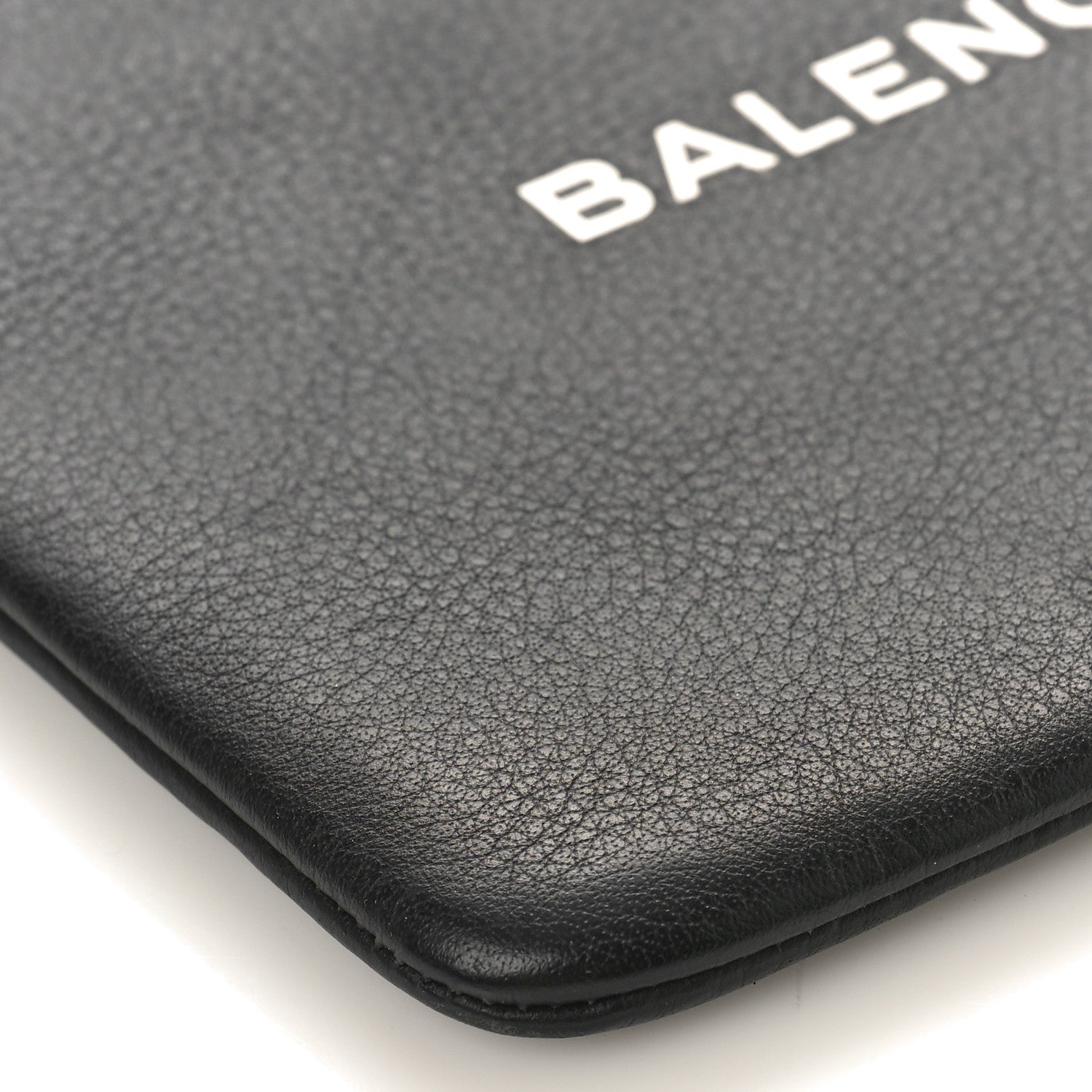 Balenciaga Calfskin Logo Medium Everyday Pouch Black 8 of 9