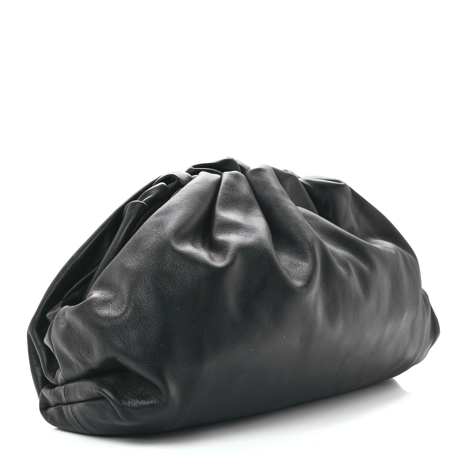 Bottega Veneta Smooth Butter Calf The Pouch Oversized Clutch Black 3 of 12