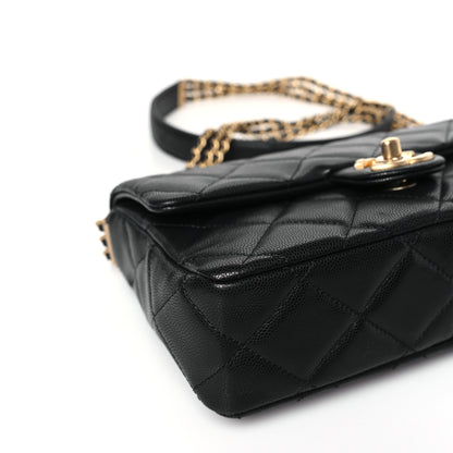 Chanel Caviar Quilted Chain Messenger Flap Bag Black 8 of 9