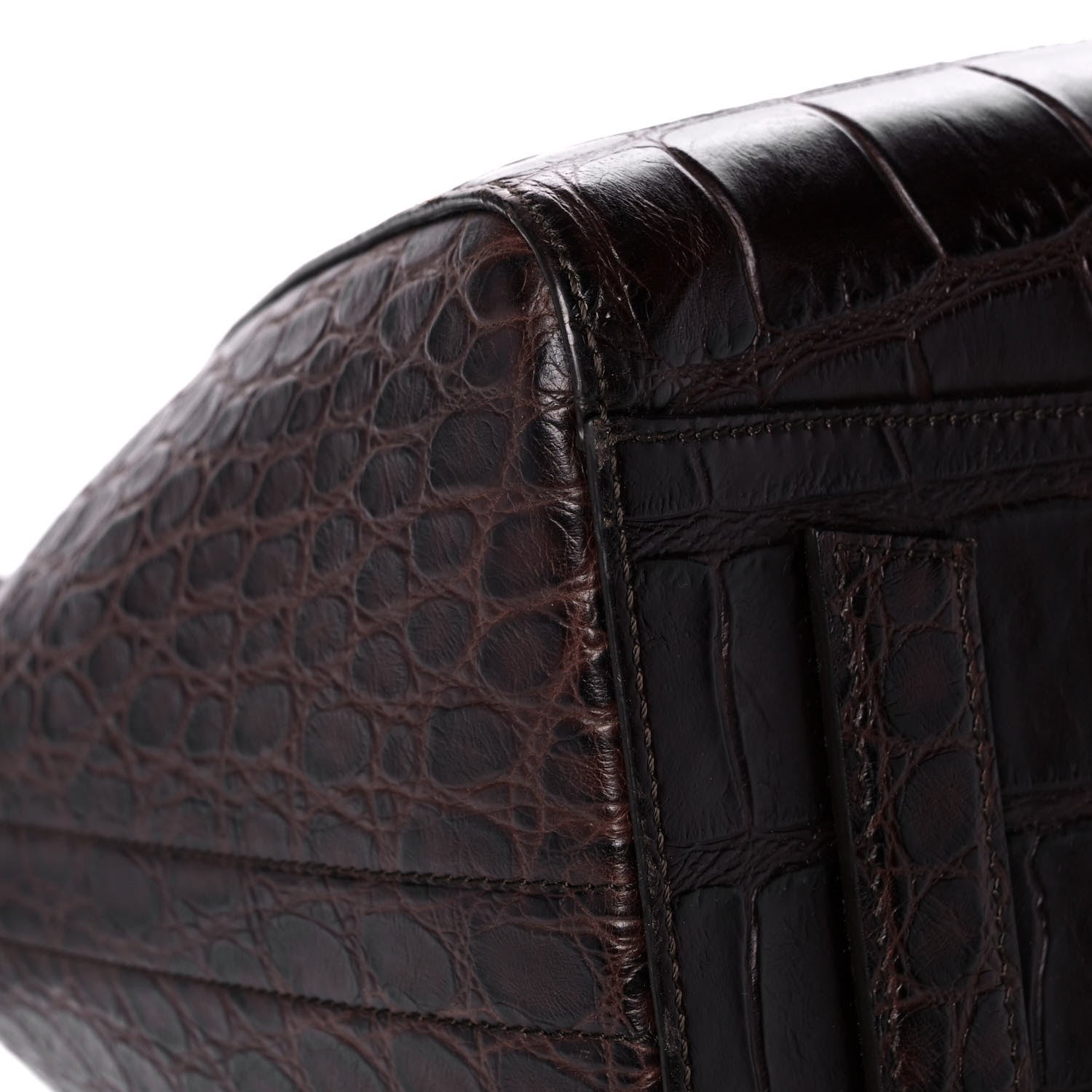 Givenchy Calfskin Crocodile Embossed 3D Stud Medium Antigona Brown 10 of 12