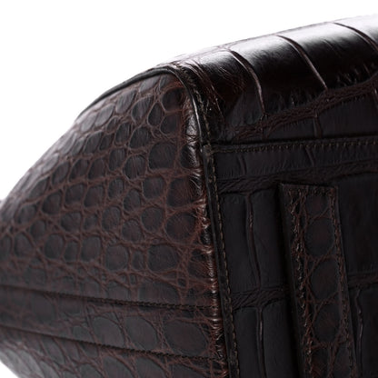 Givenchy Calfskin Crocodile Embossed 3D Stud Medium Antigona Brown 10 of 12