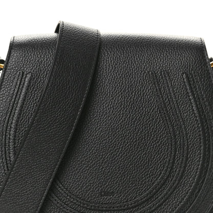 Chloe Grained Calfskin Medium Marcie Round Crossbody Bag Black 9 of 12