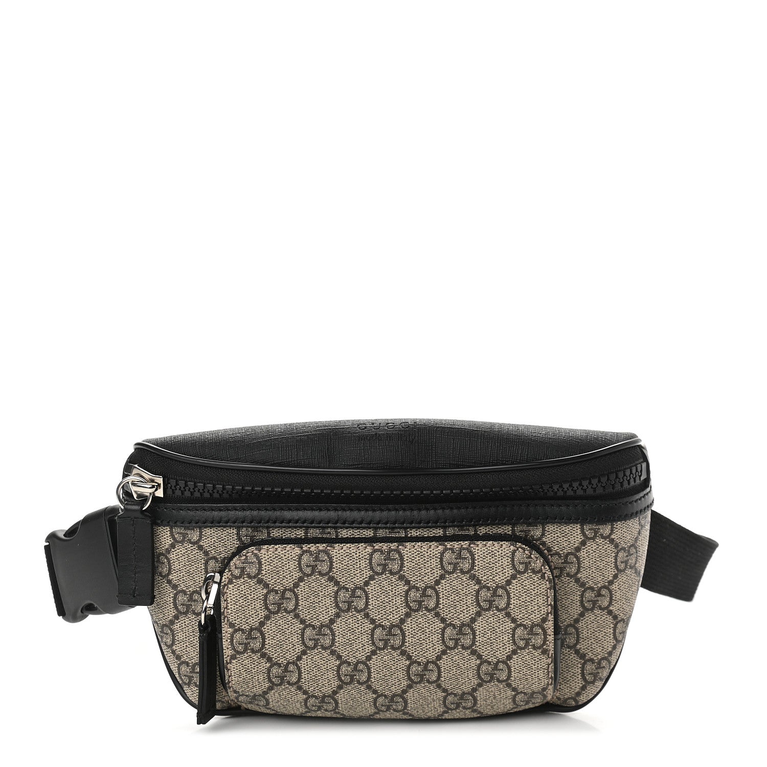 Gucci GG Supreme Monogram Belt Bag Black 1 of 9