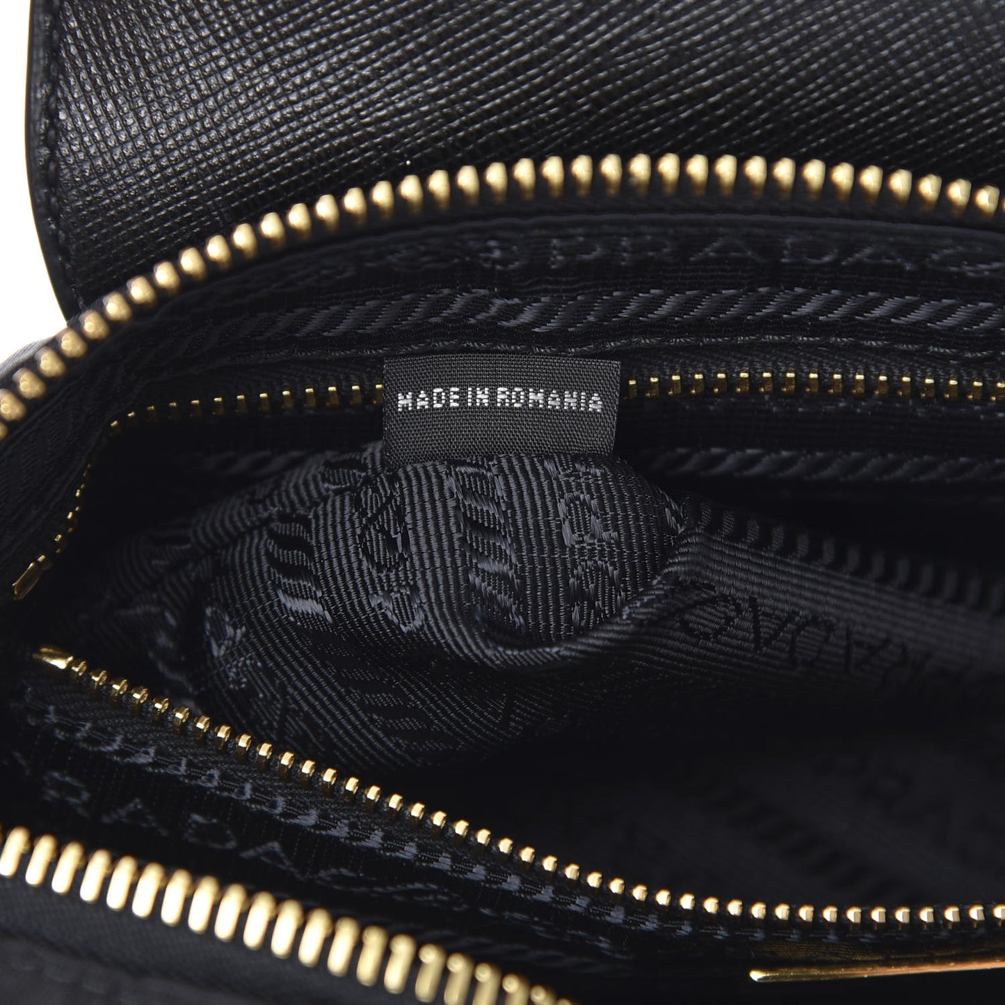 Tessuto Nylon Saffiano Crossbody Bag Black