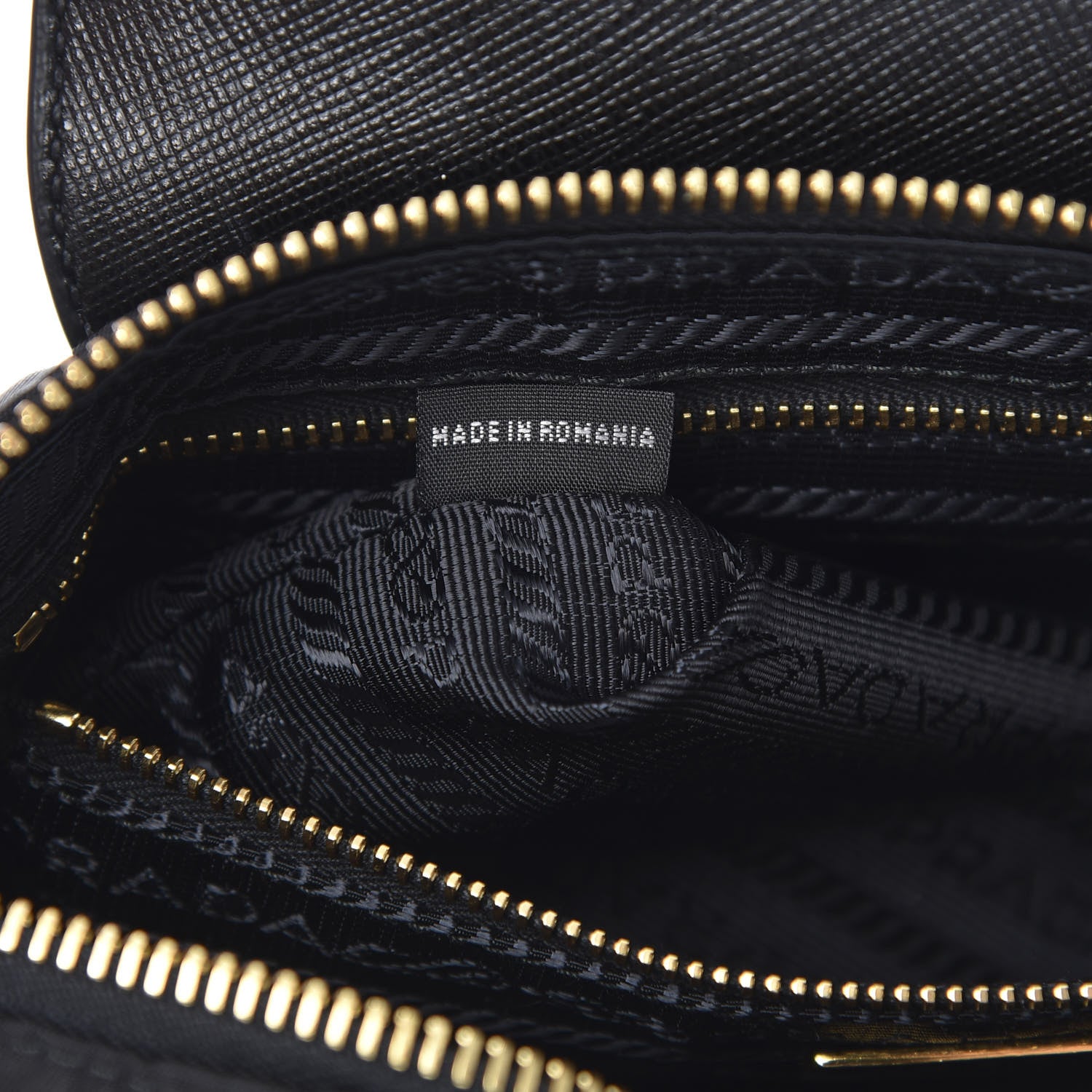 Prada Tessuto Nylon Saffiano Crossbody Bag Black 7 of 11
