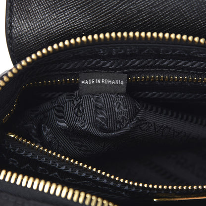 Prada Tessuto Nylon Saffiano Crossbody Bag Black 7 of 11