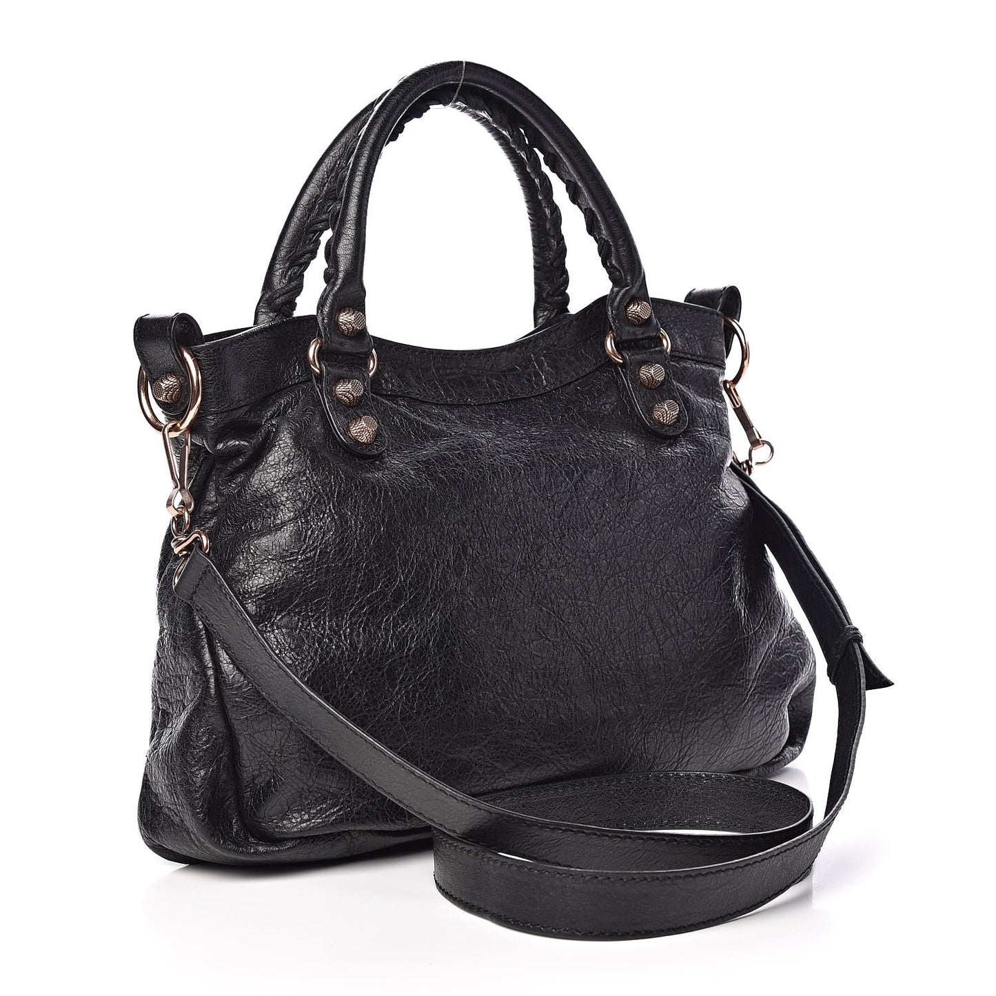 Agneau Giant 12 Rose Gold Hardware Town Black