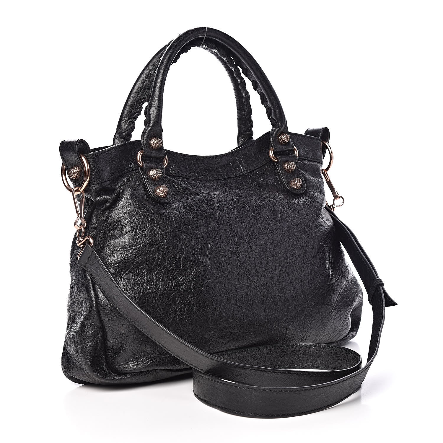 Balenciaga Agneau Giant 12 Rose Gold Hardware Town Black 4 of 10