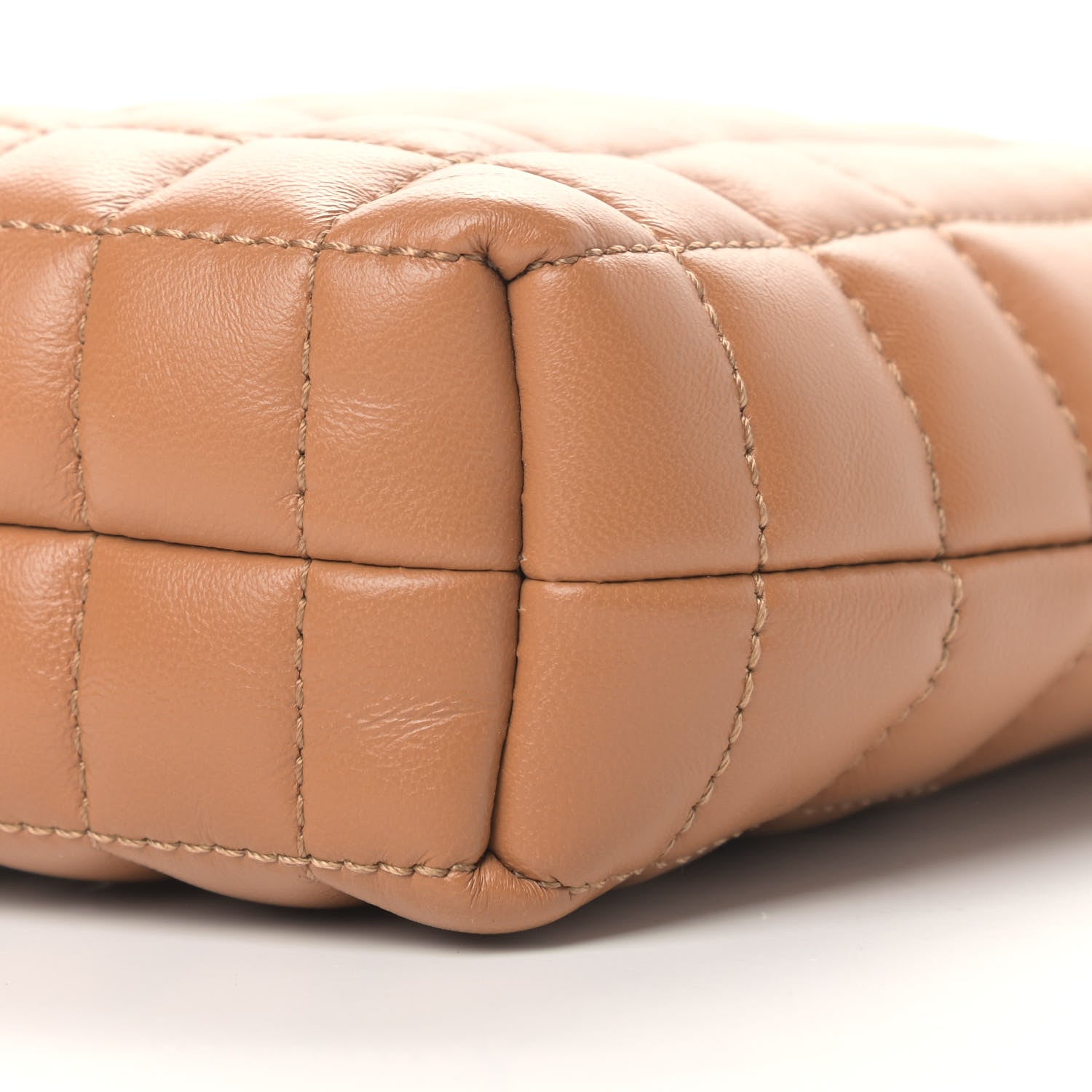 Burberry Lambskin Quilted Micro Lola Bucket Bag Maple Brown 9 of 9