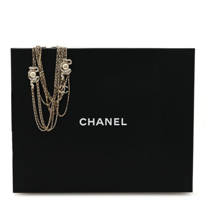 Chanel Pearl Chain CC Paris-Athens Long Multistrand Necklace Gold Pearly White 4 of 4