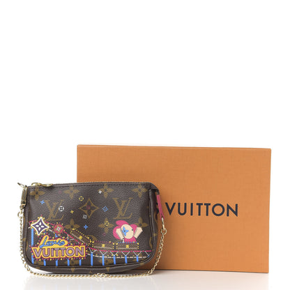 Louis Vuitton Monogram 2020 Christmas Animation Roller Coaster Mini Pochette Accessories Pivoine 8 of 8