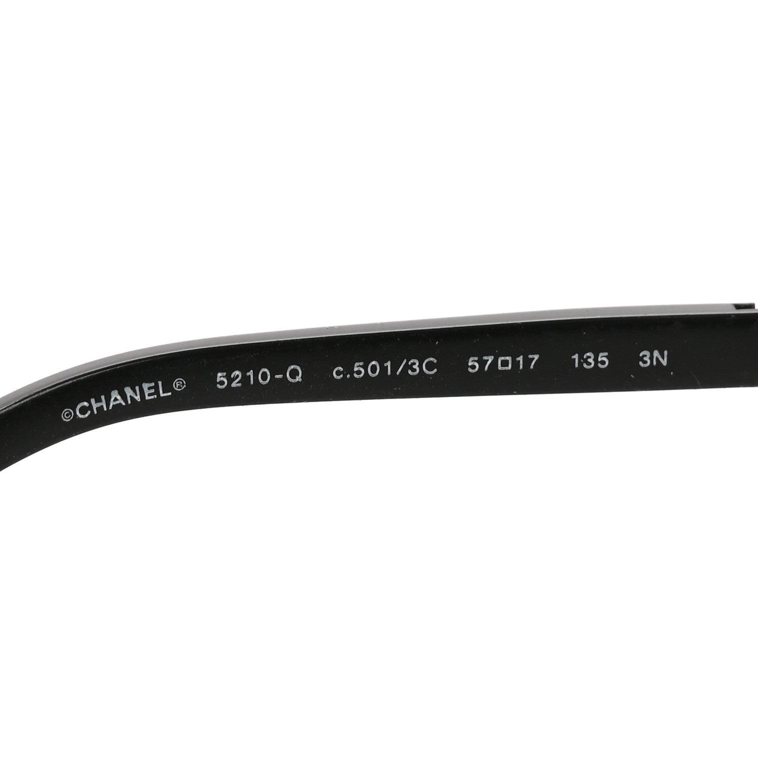 Chanel Lambskin Square Chain Sunglasses 5210-Q Black 5 of 7