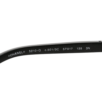 Chanel Lambskin Square Chain Sunglasses 5210-Q Black 5 of 7