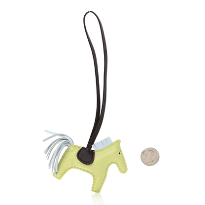 Hermes Milo Lambskin Grigri Rodeo Horse Bag Charm PM Jaune Bourgeon Bleu Brume Rouge Sellier 2 of 4