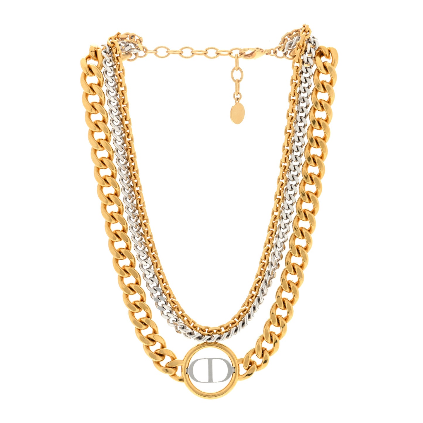 Metal 30 Montaigne Multi Chain Necklace Gold Silver