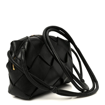Bottega Veneta Lambskin Maxi Intreccio Small Cassette Camera Bag Black 3 of 11
