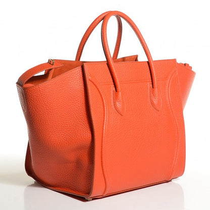 Celine Bullhide Calfskin Medium Phantom Luggage Burnt Orange 3 of 16
