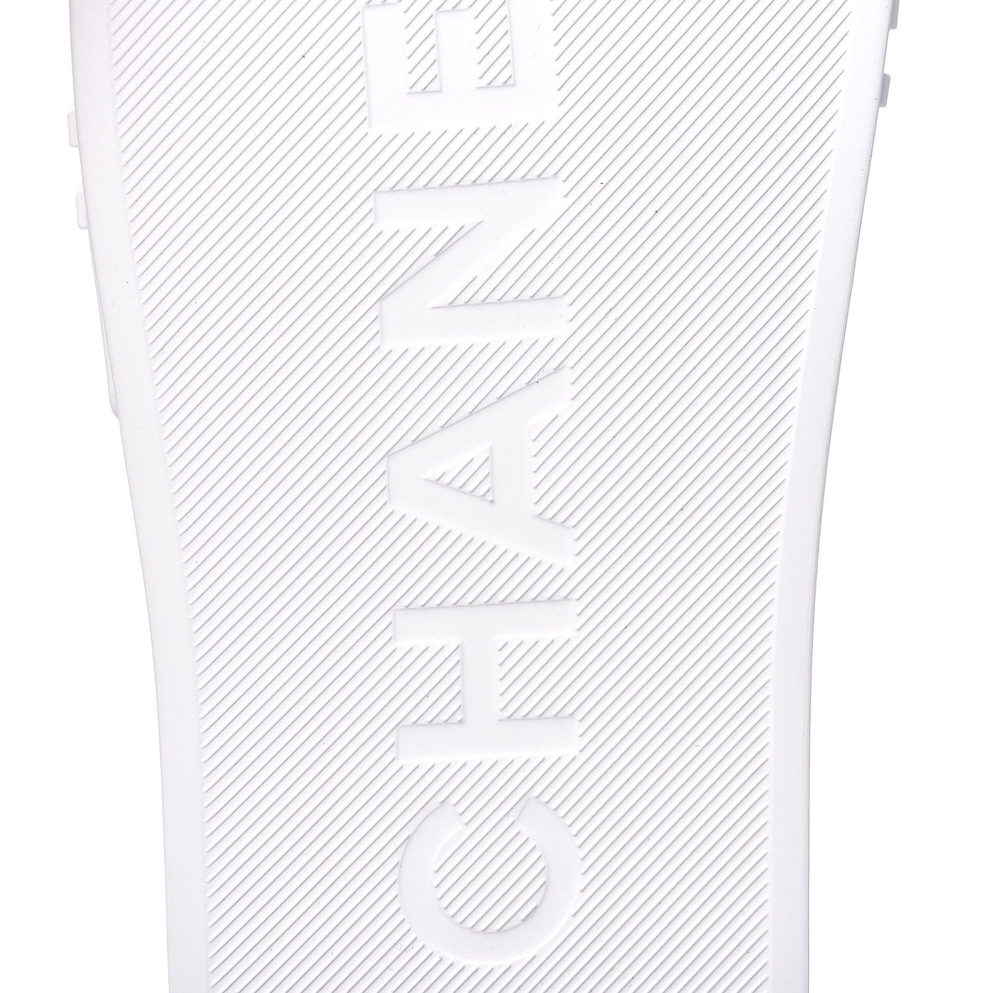 Rubber CC Flat Slide Sandals 35 White
