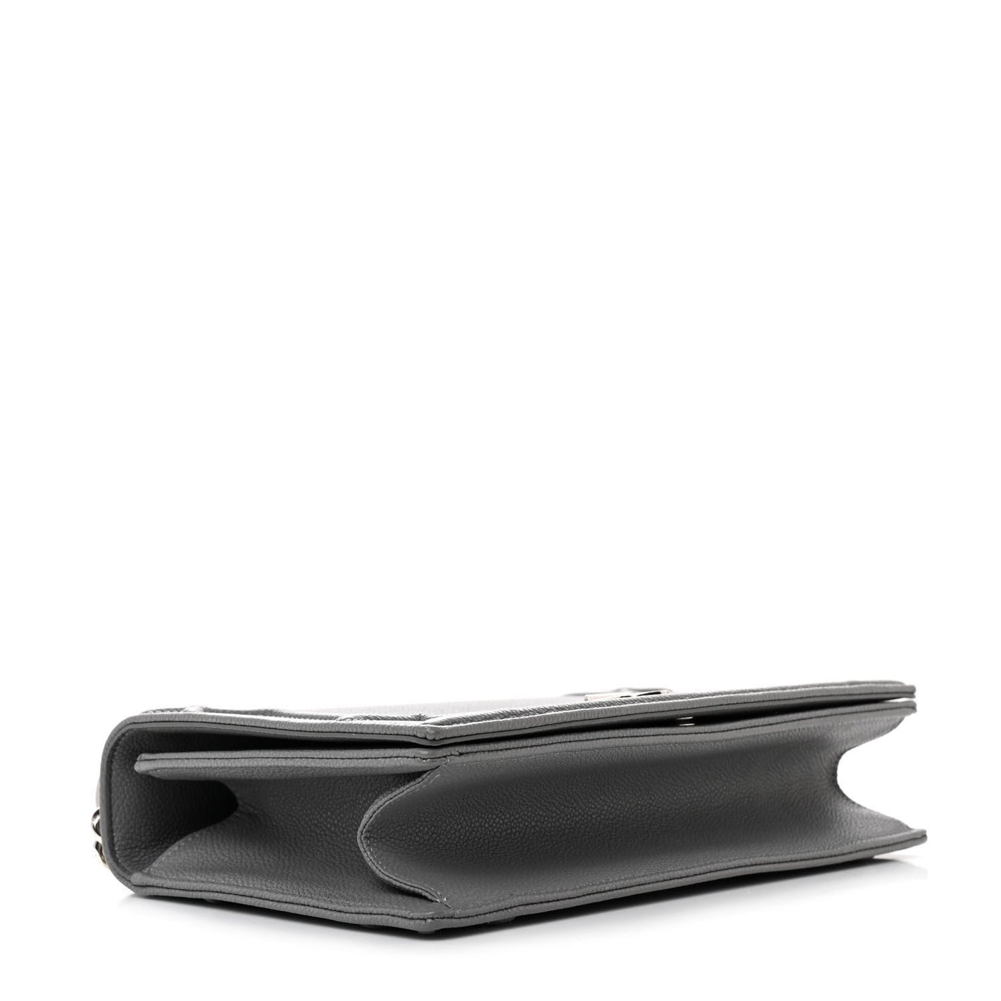 Grained Calfskin Medium Diorama Flap Bag Gris