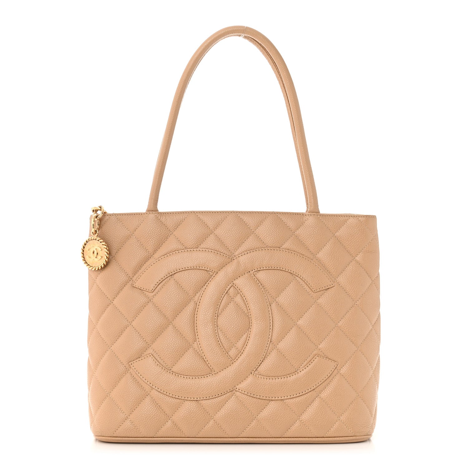 Chanel Caviar Quilted Medallion Tote Beige 1 of 11