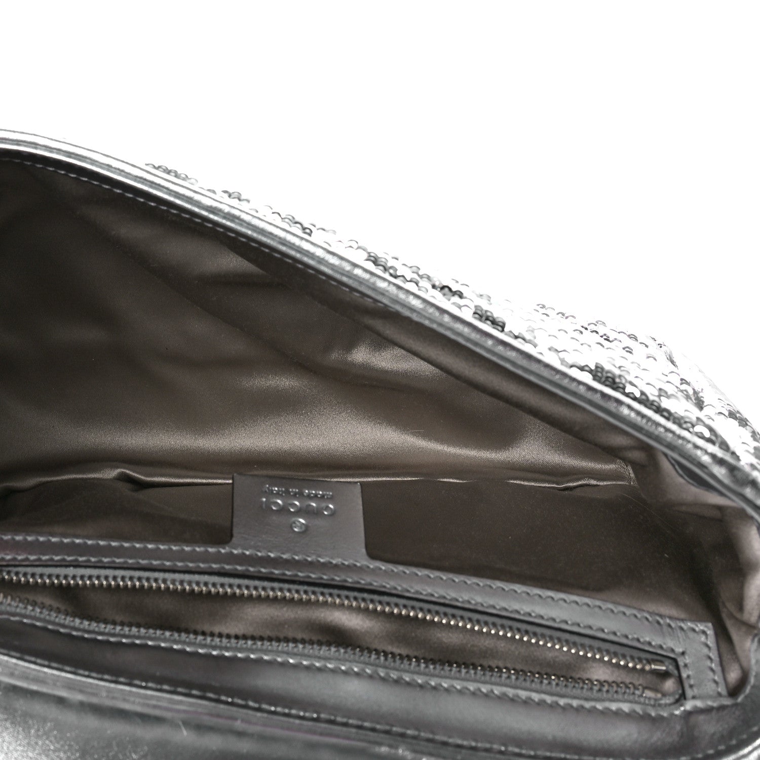 Gucci Sequin Matelasse Small GG Marmont Shoulder Bag Silver 5 of 9