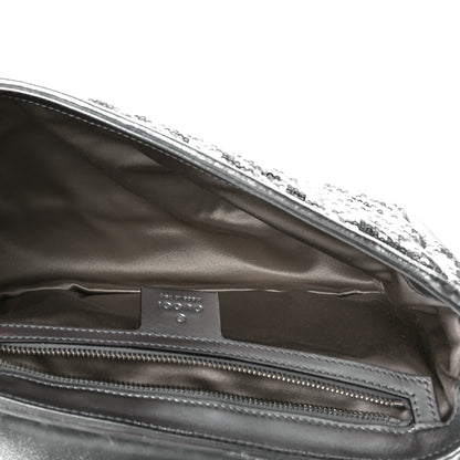 Gucci Sequin Matelasse Small GG Marmont Shoulder Bag Silver 5 of 9