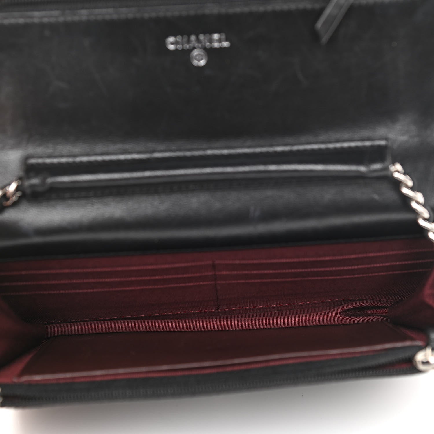 Chanel Lambskin Quilted Wallet On Chain WOC Black 5 of 11