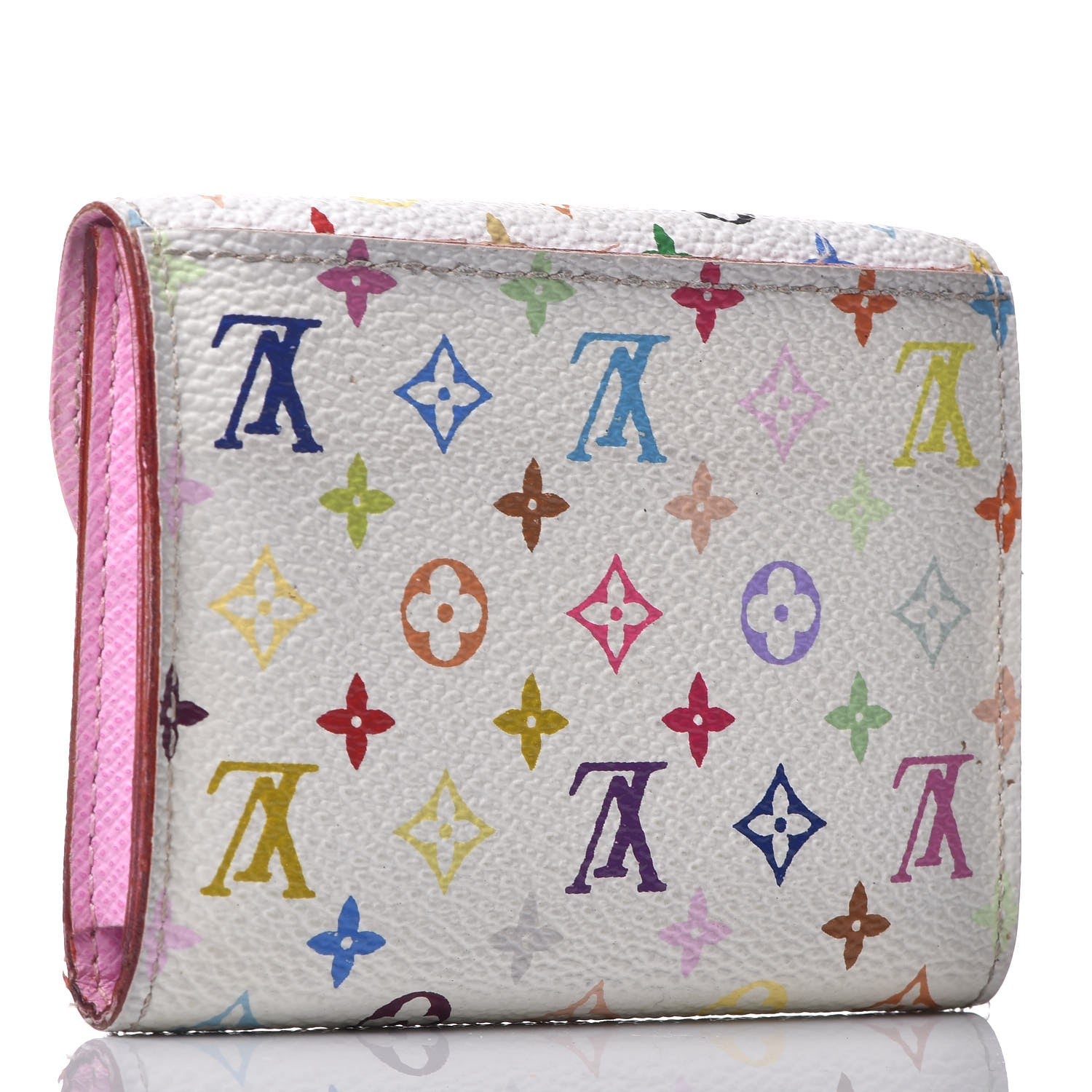 Louis Vuitton Monogram Multicolor Business Card Holder White Litchi 3 of 12