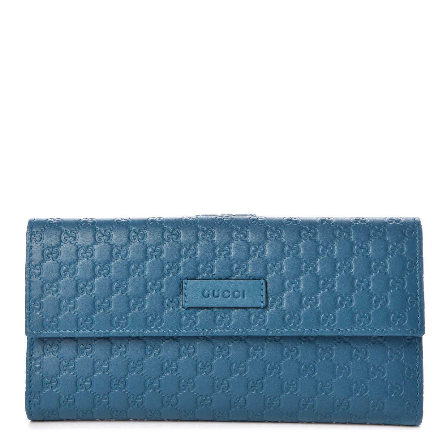 Microguccissima Continental Flap Wallet Deep Cobalt