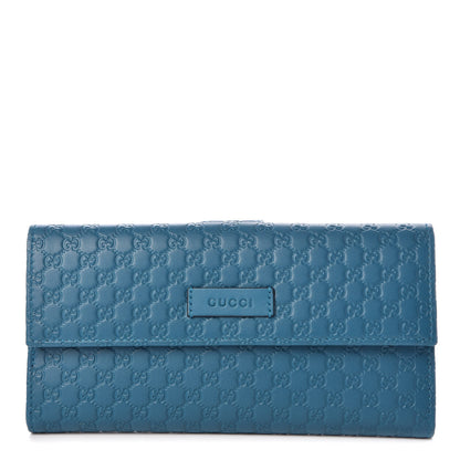 Gucci Microguccissima Continental Flap Wallet Deep Cobalt 1 of 8