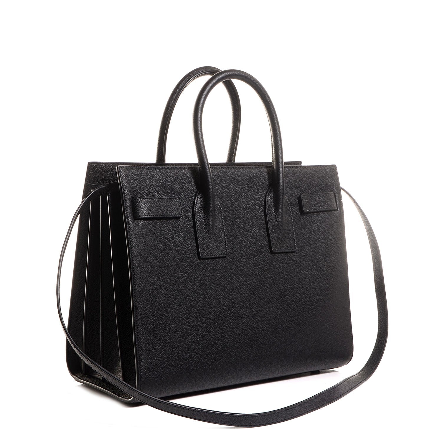 Saint Laurent Grained Calfskin Small Sac De Jour Black 3 of 8