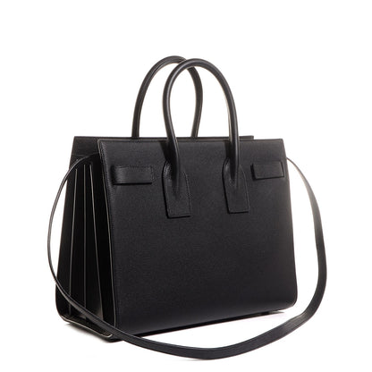 Saint Laurent Grained Calfskin Small Sac De Jour Black 3 of 8