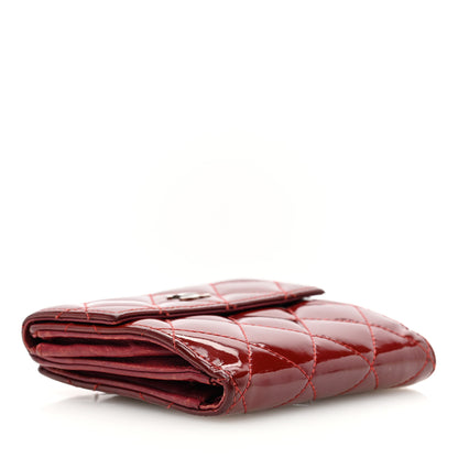 Chanel Patent Quilted Compact French Flap Wallet Red 4 of 8