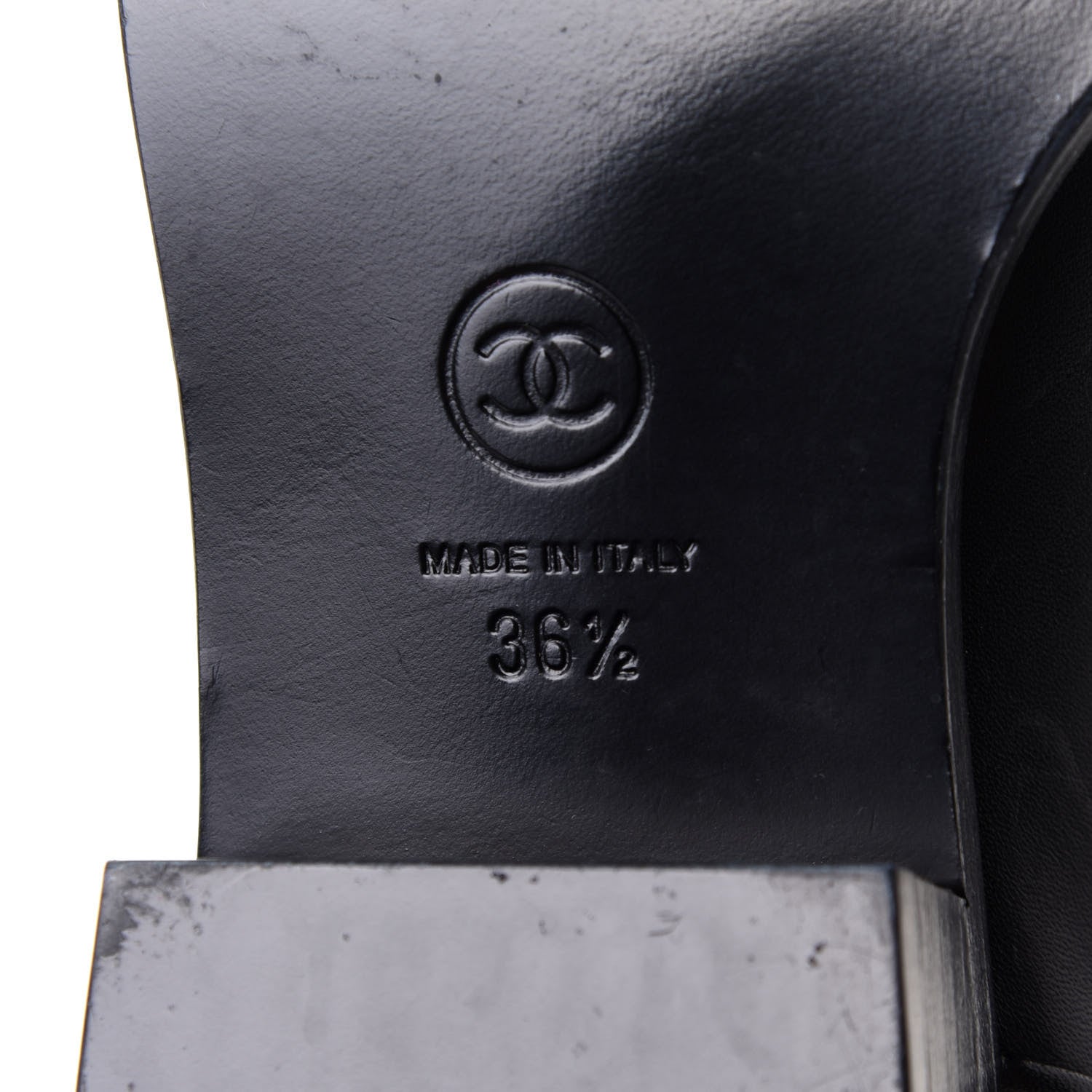 Chanel Calfskin Ascot Riding Boots 36.5 Black 9 of 11