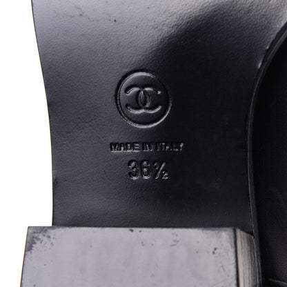 Chanel Calfskin Ascot Riding Boots 36.5 Black 9 of 11