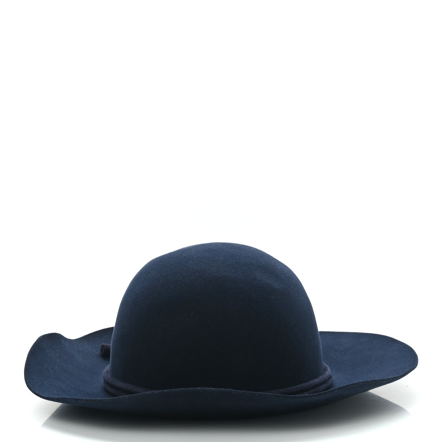 Hermes Rabbit Felt Lambskin Vicky Hat 59 Bleu Nuit 3 of 8